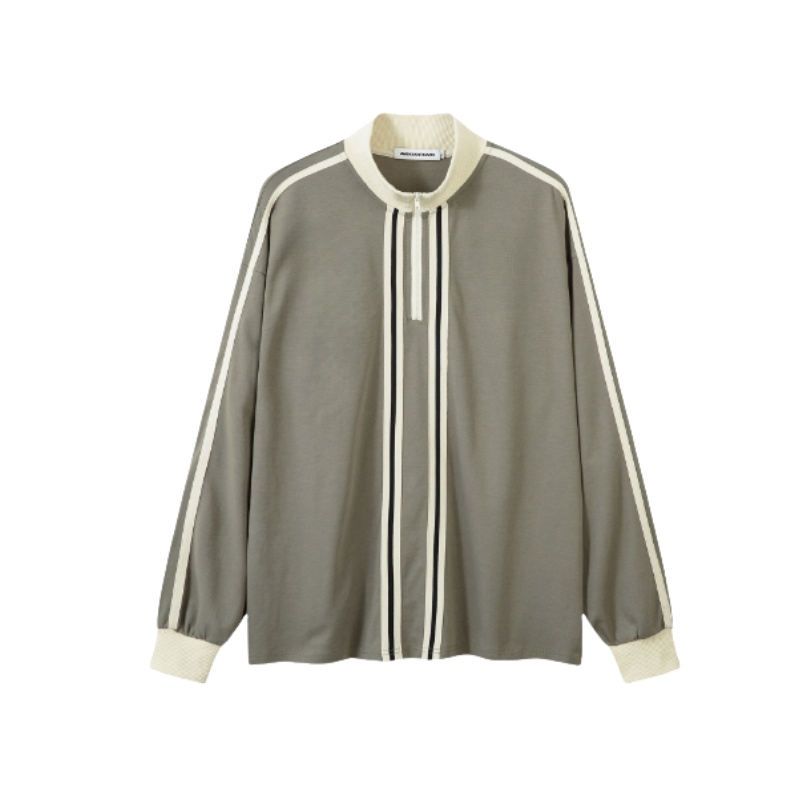 Half-Zip Stand Collar Sweatshirt